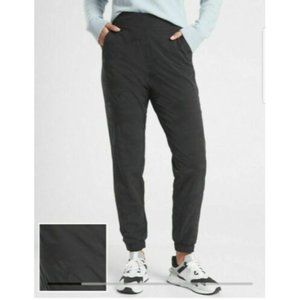 Athleta Woman's Sz 4 Black Brooklyn‎ Textured Lined Jogger Camo Lux Travel